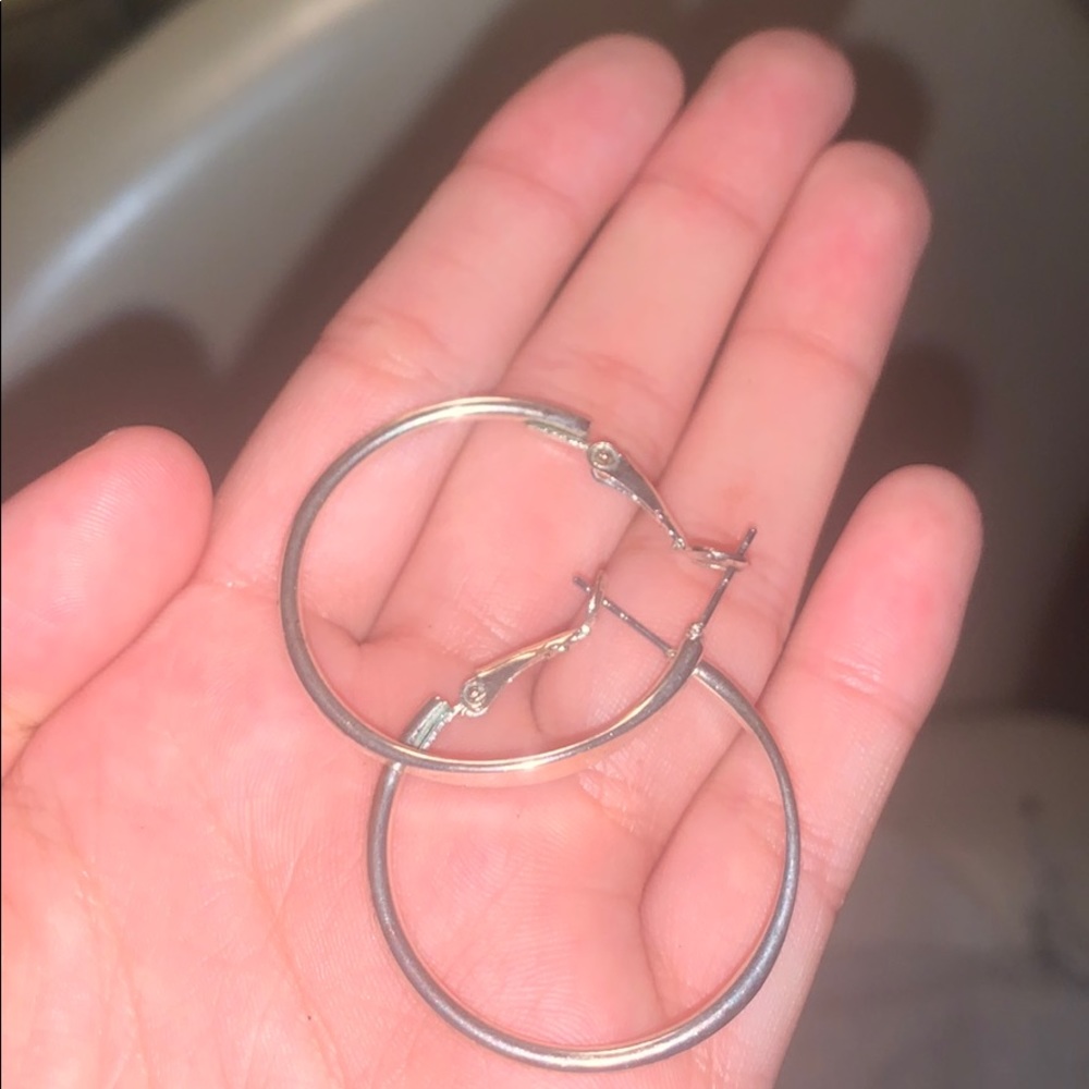 Small Silver Hoops